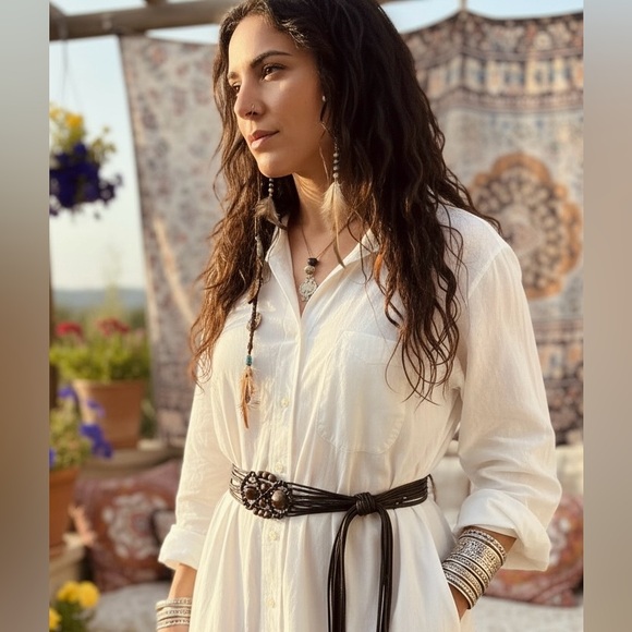 Handmade Accessories - Elegant Beaded Macrame Boho Belt